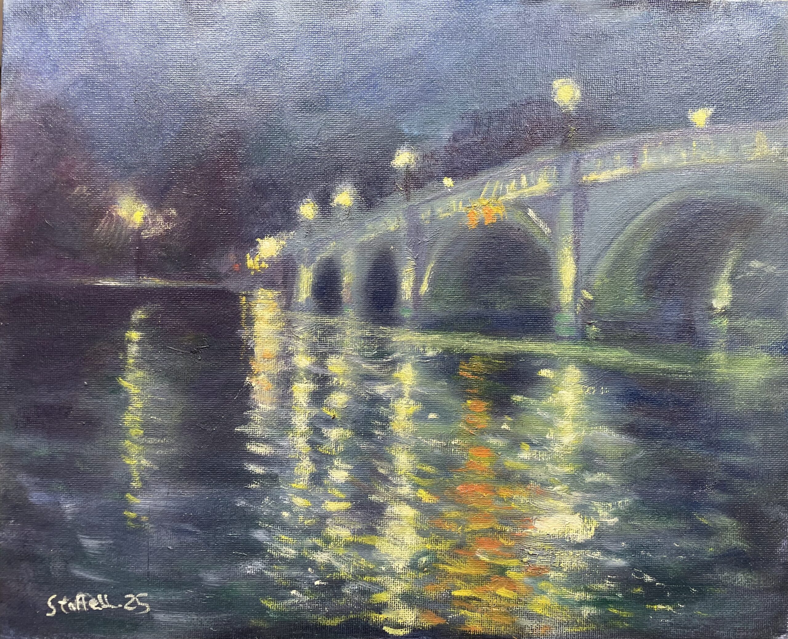 Richmond bridge night lights