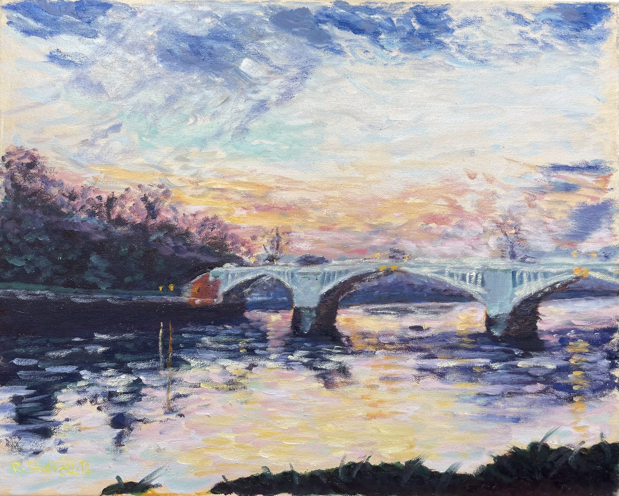 Richmond Lock winter sunset