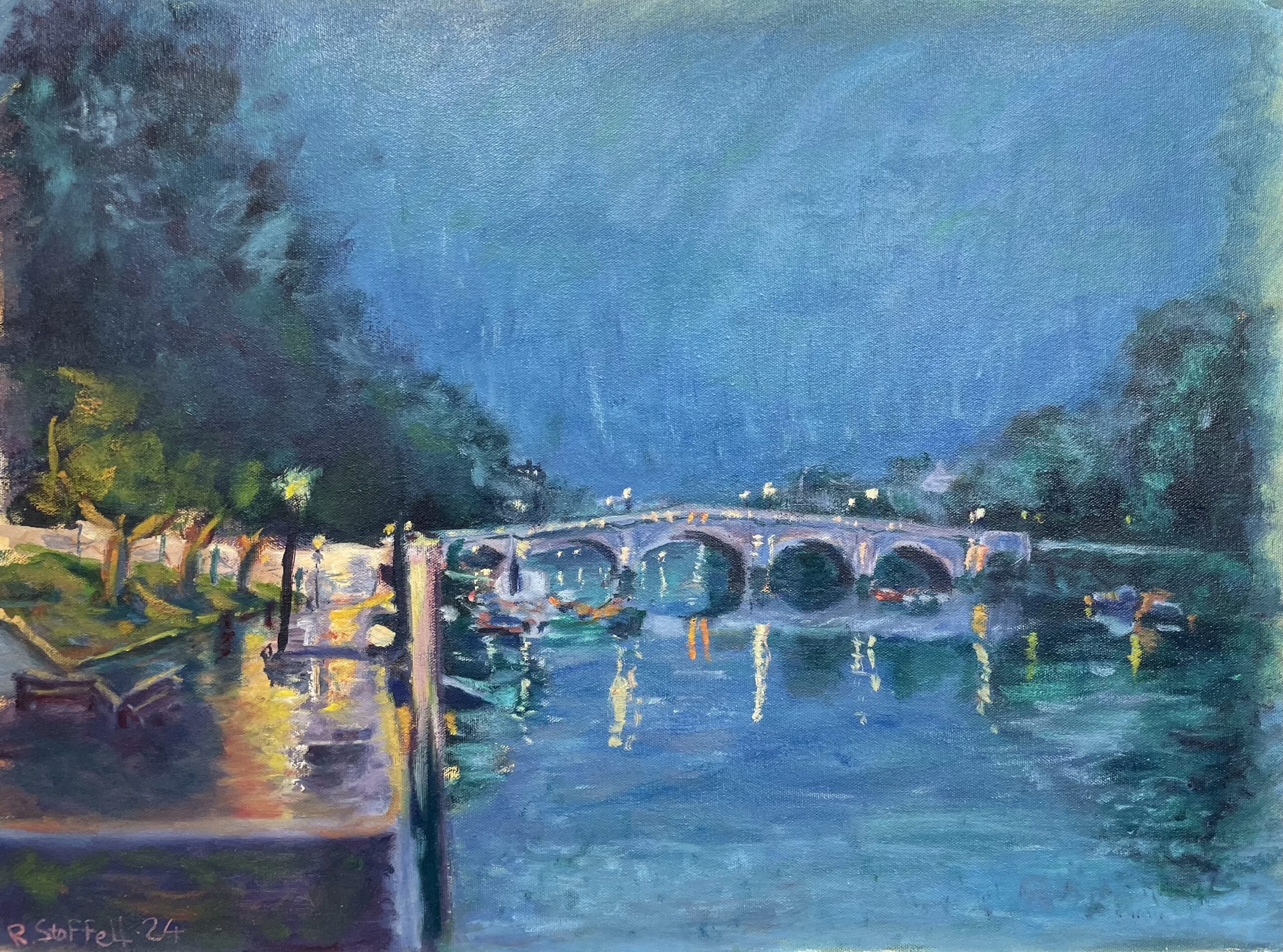 Richmond riverside summer rain