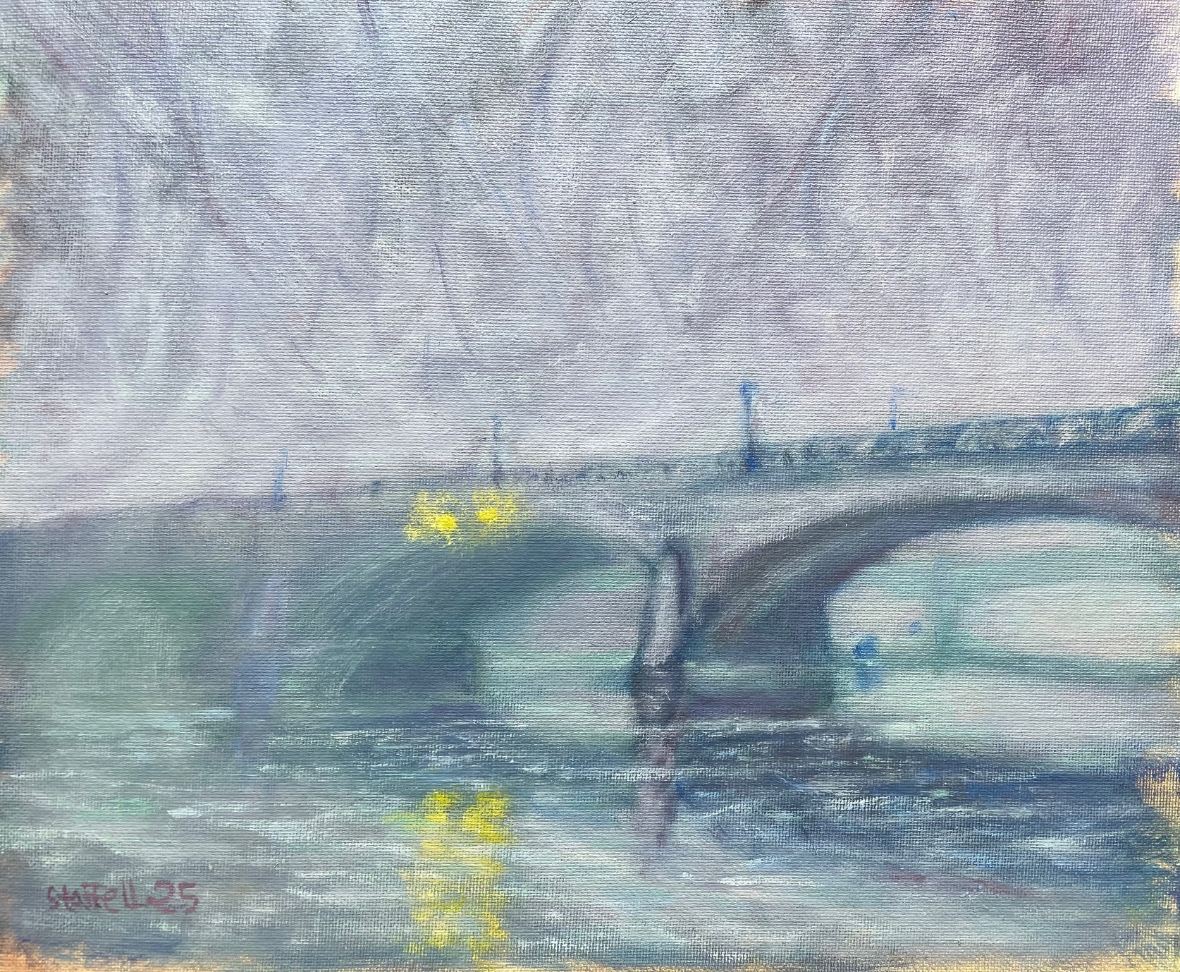 Twickenham bridge fog
