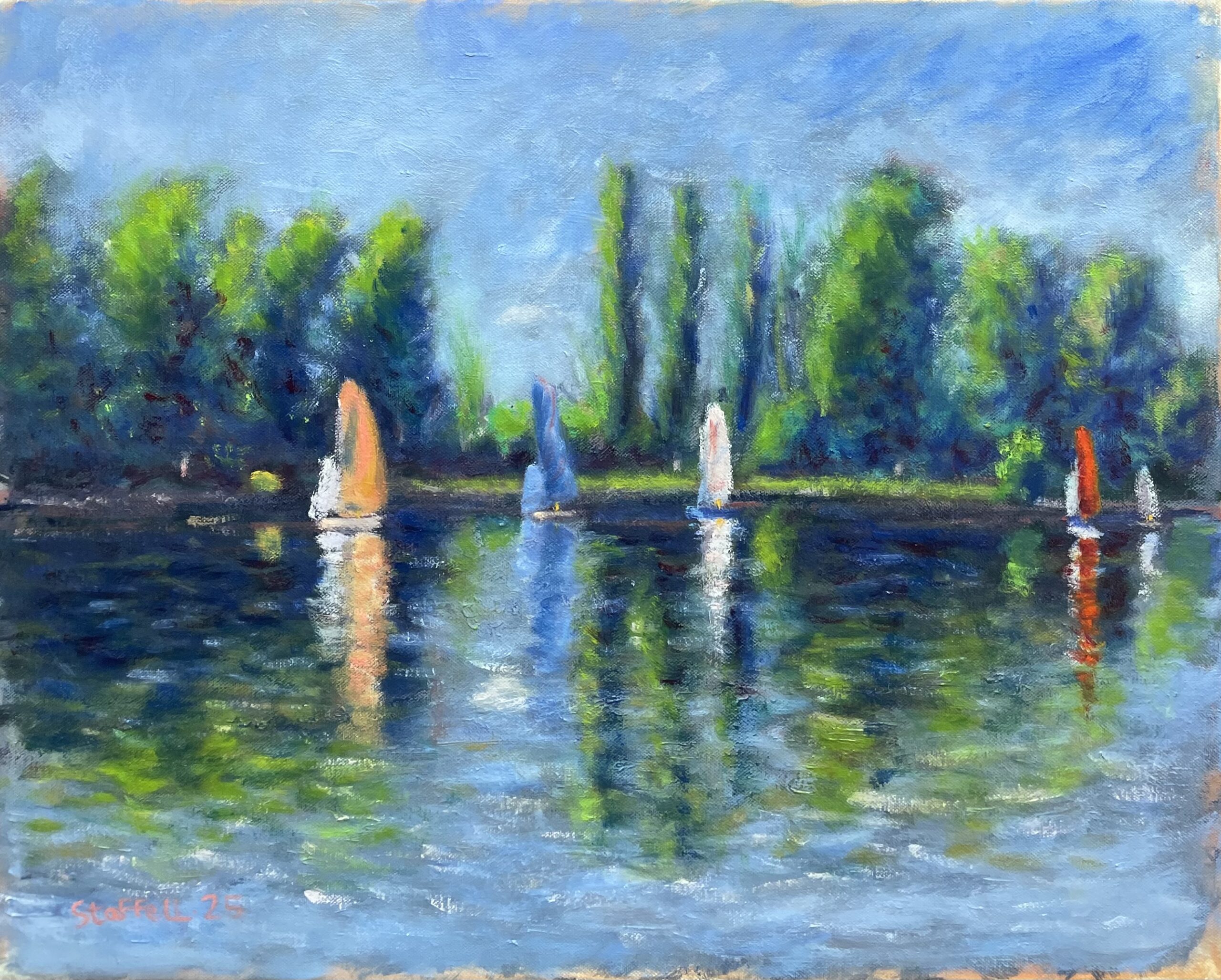 Sail boats Kingston riverside