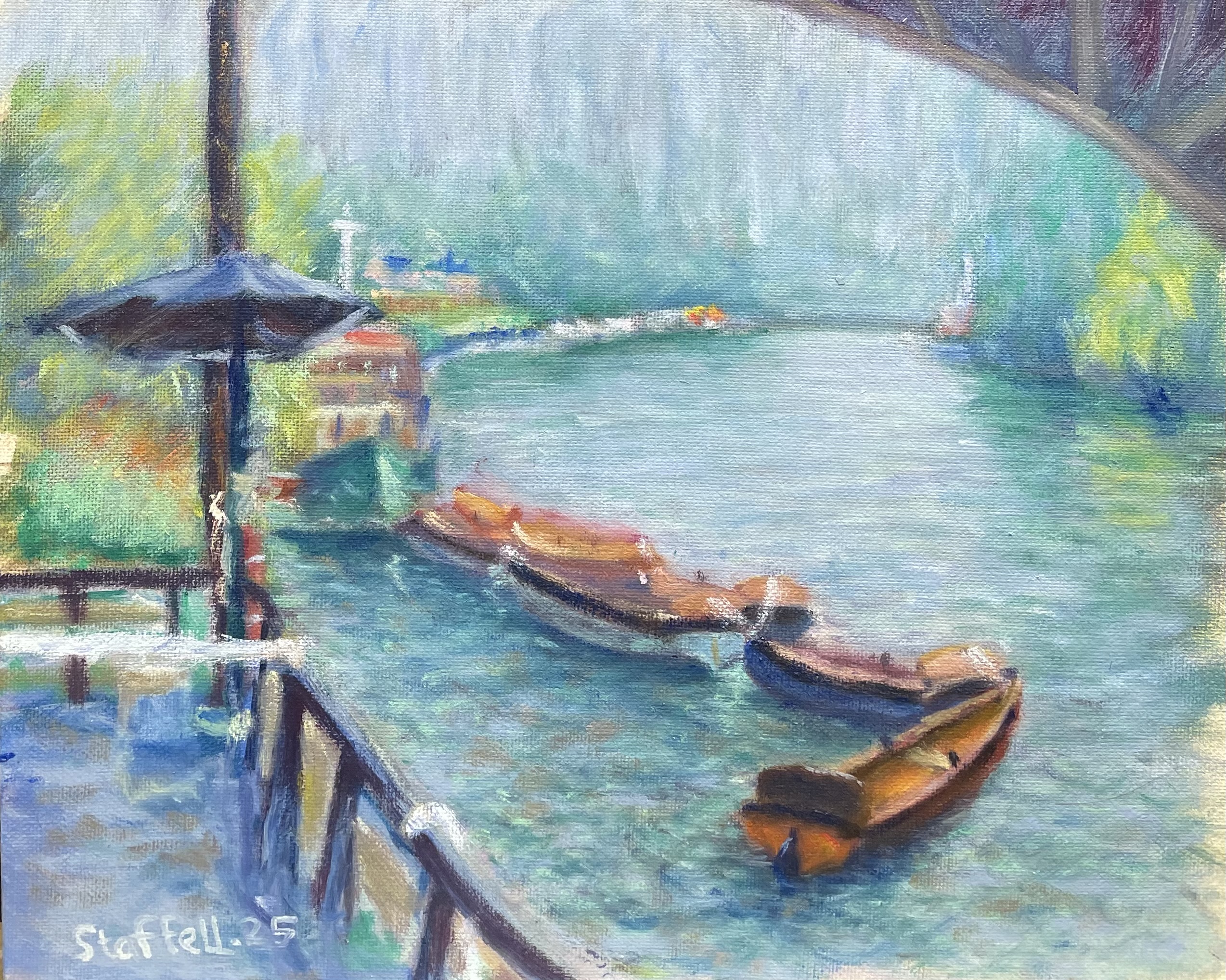 Boats in the rain