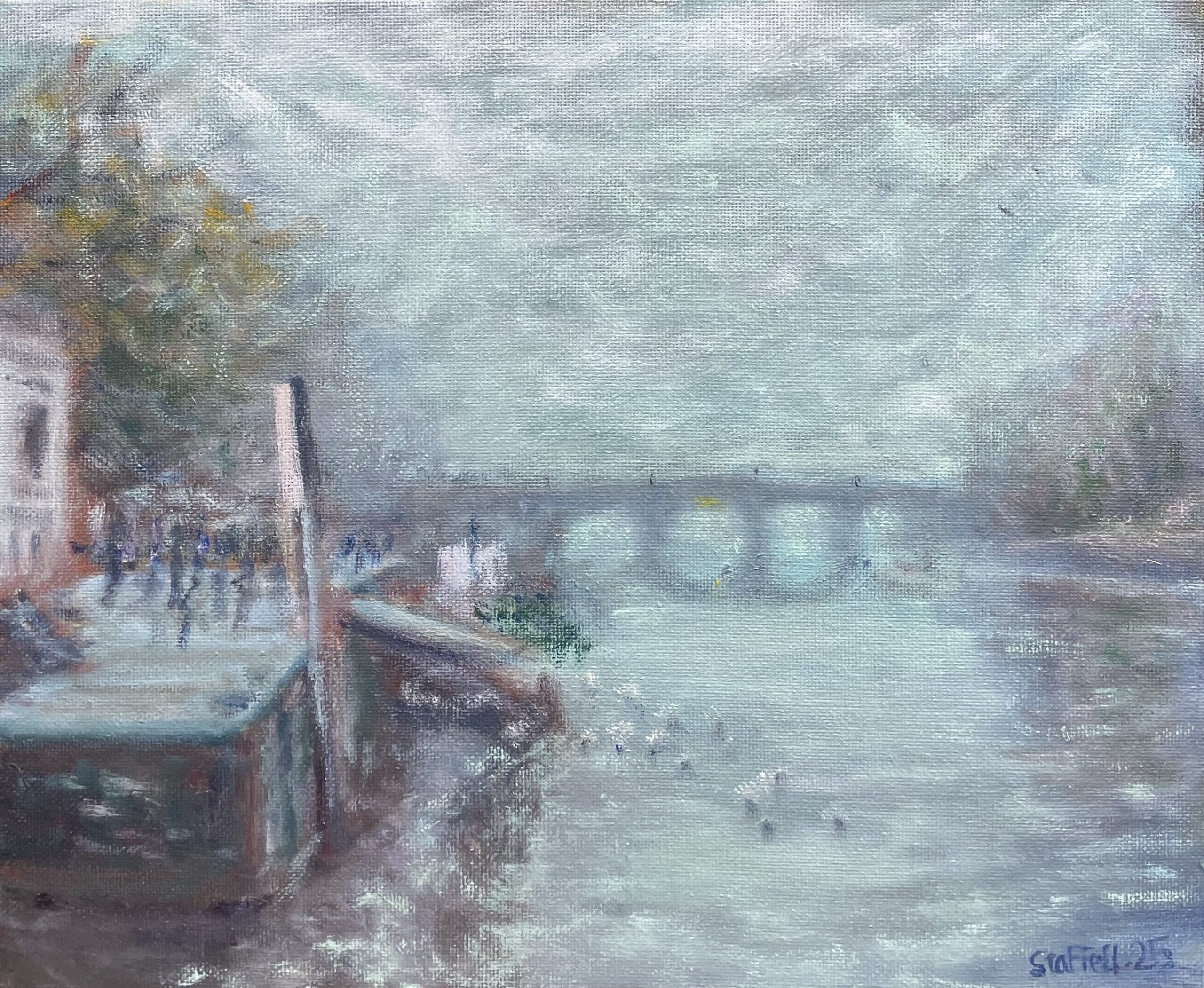 Richmond riverside morning fog