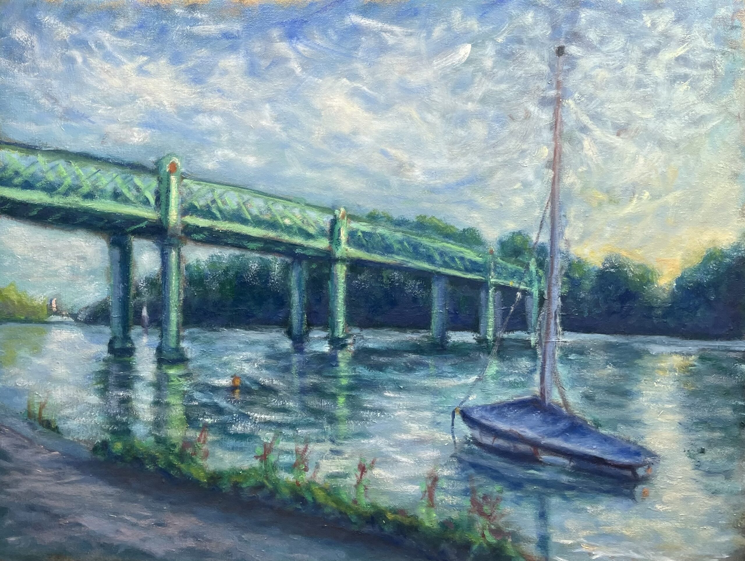 Sunset on kew railway bridge