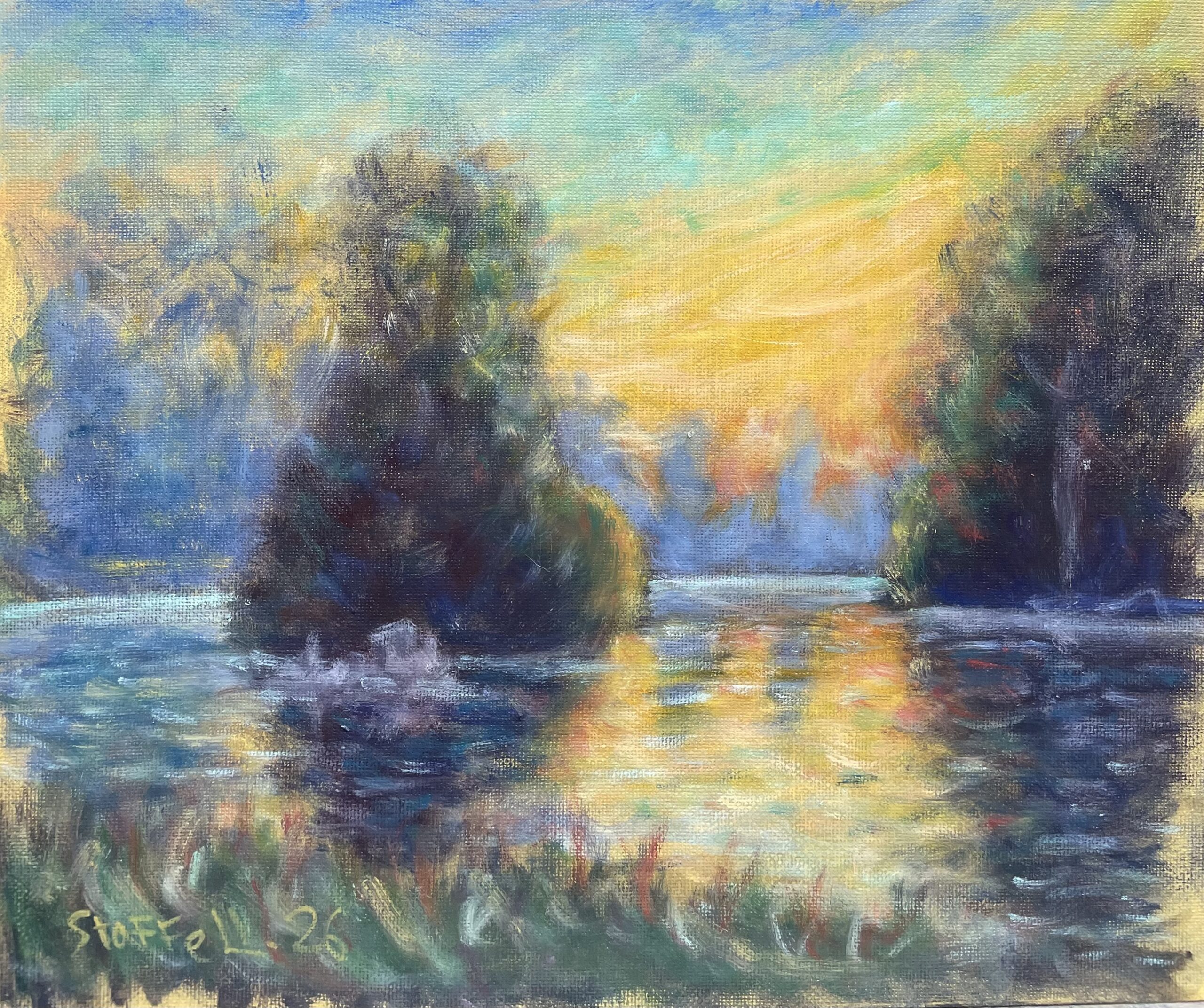 Sunset on Glovers island