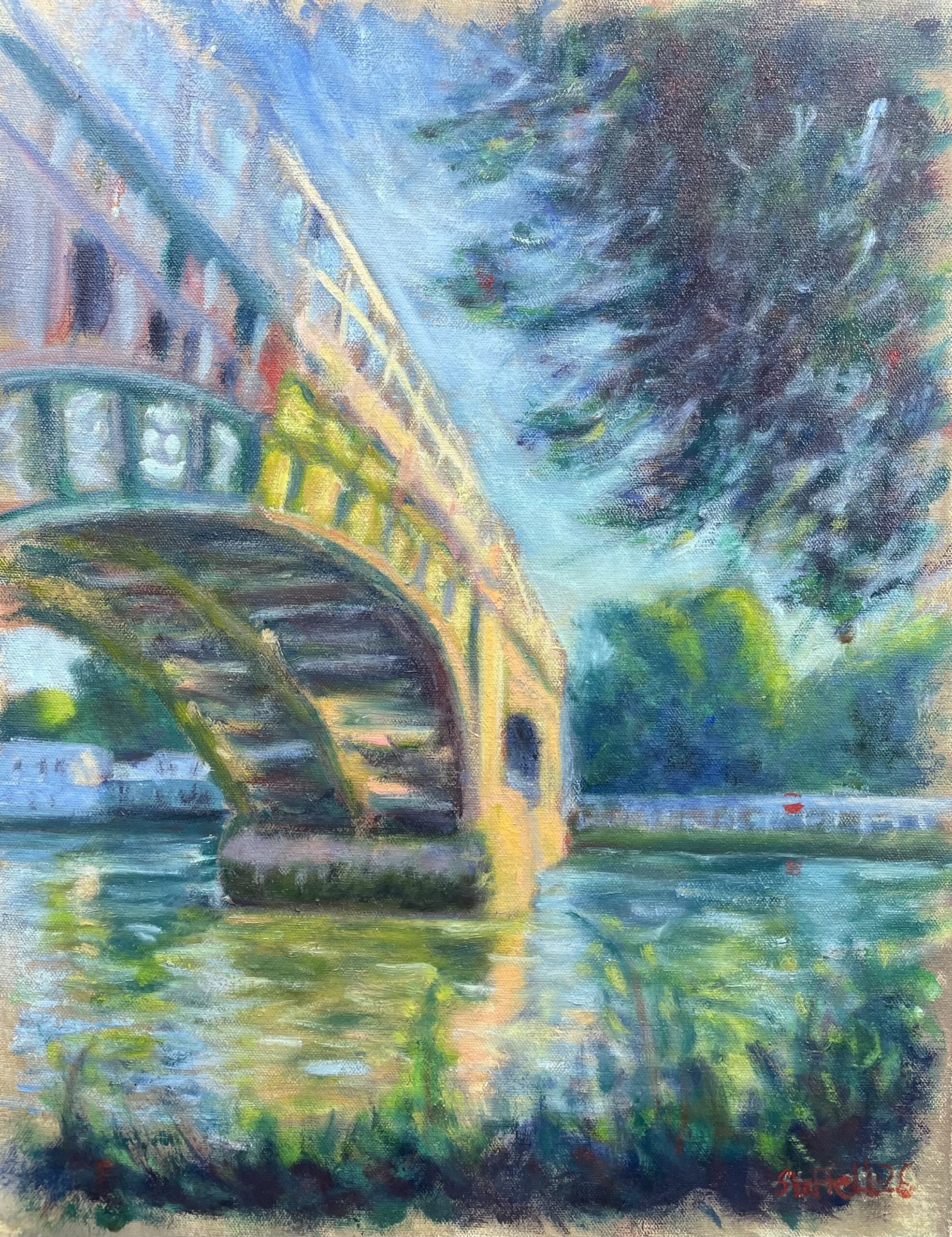 Sunset on the railway bridge