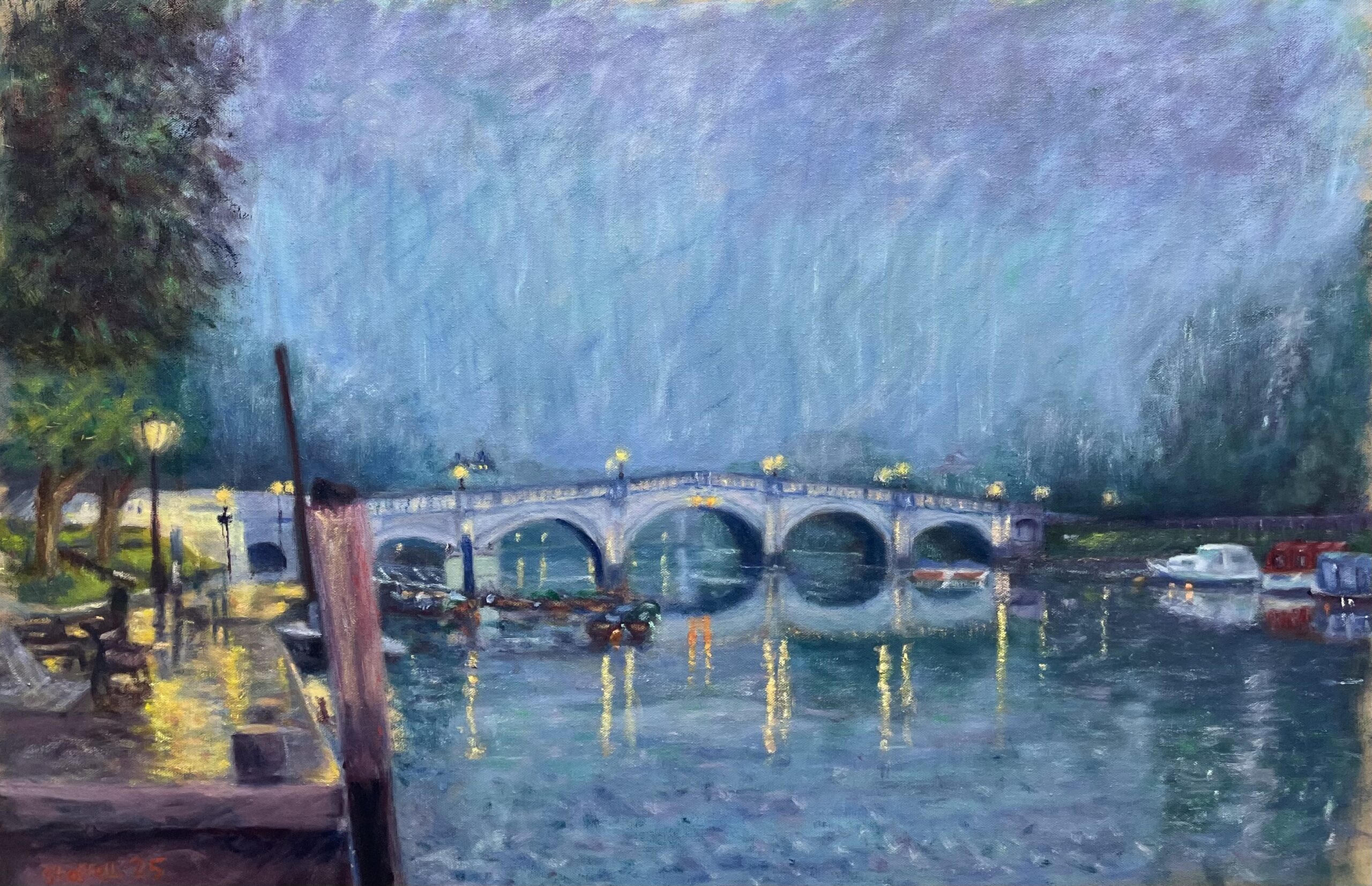 Summer rain Richmond riverside