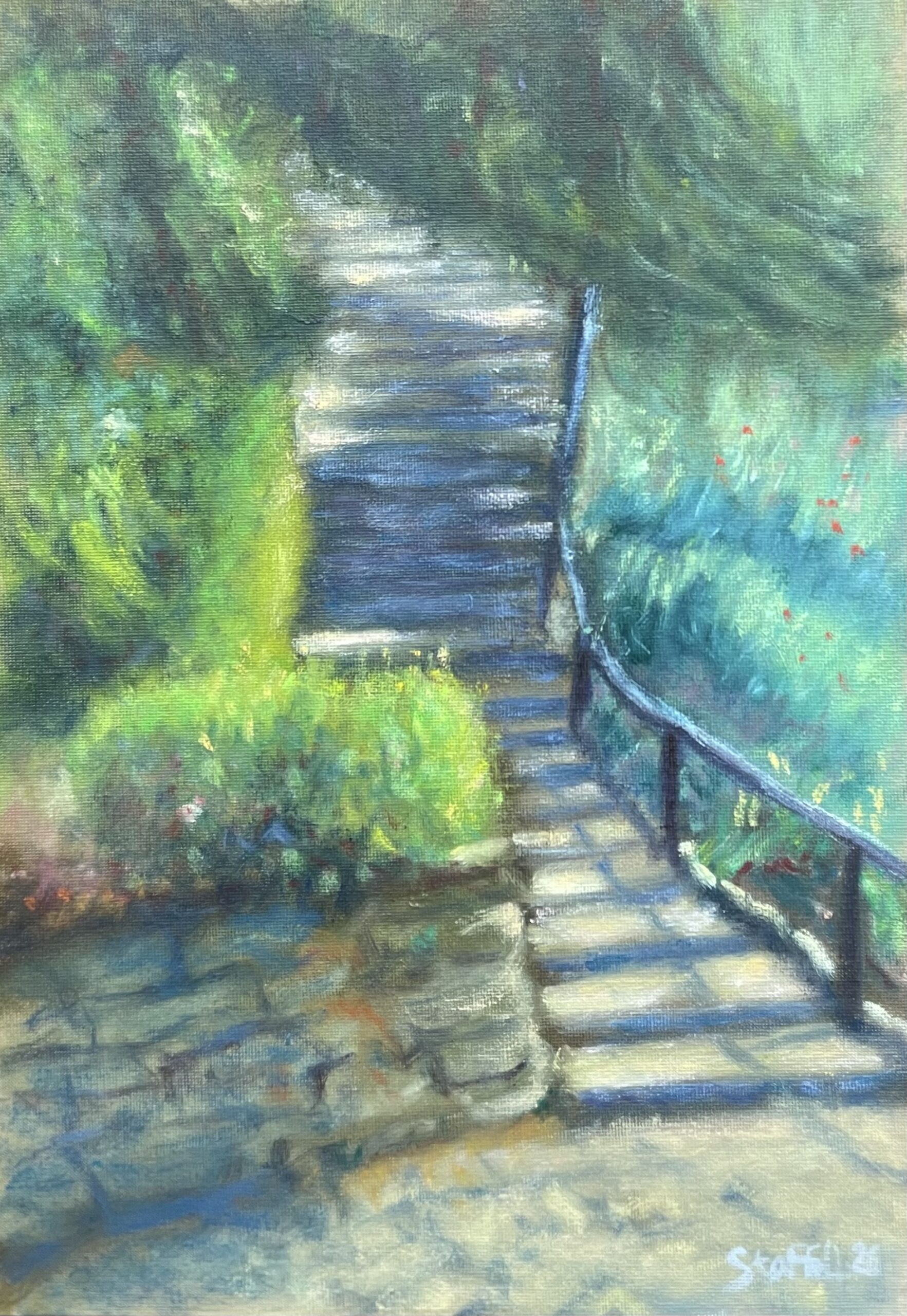 Shadow on the steps