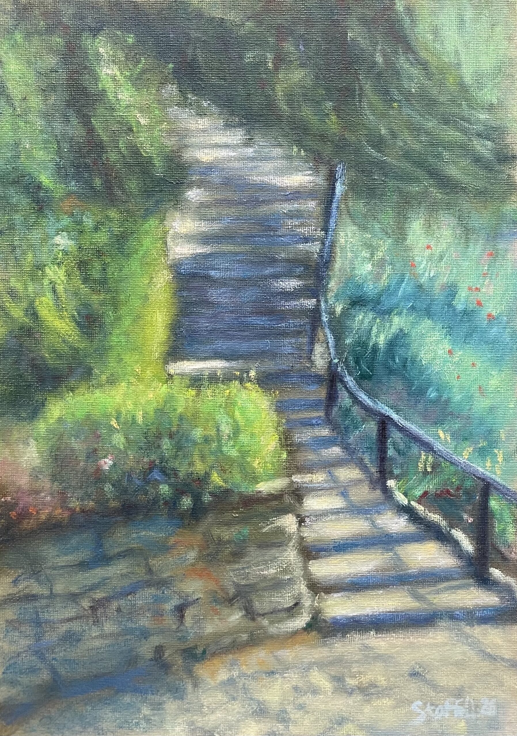 Shadow on the steps