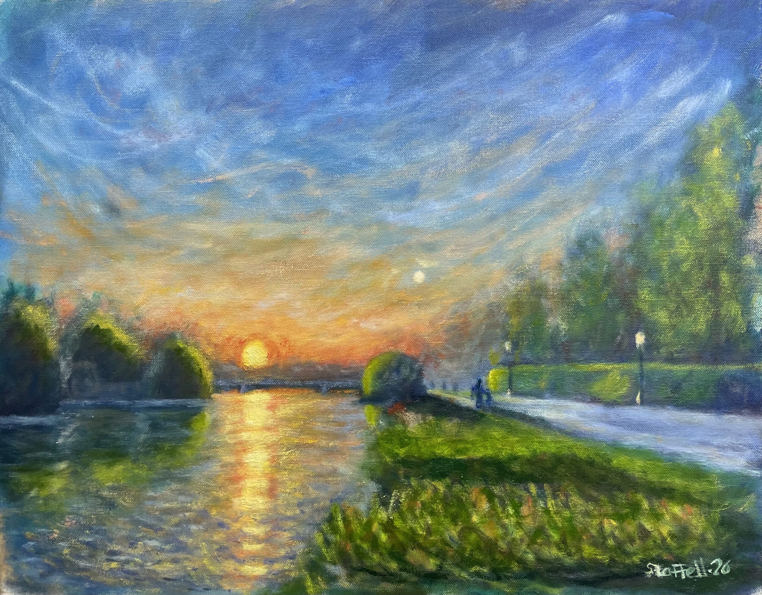 Sunset on Cholmendeley walk