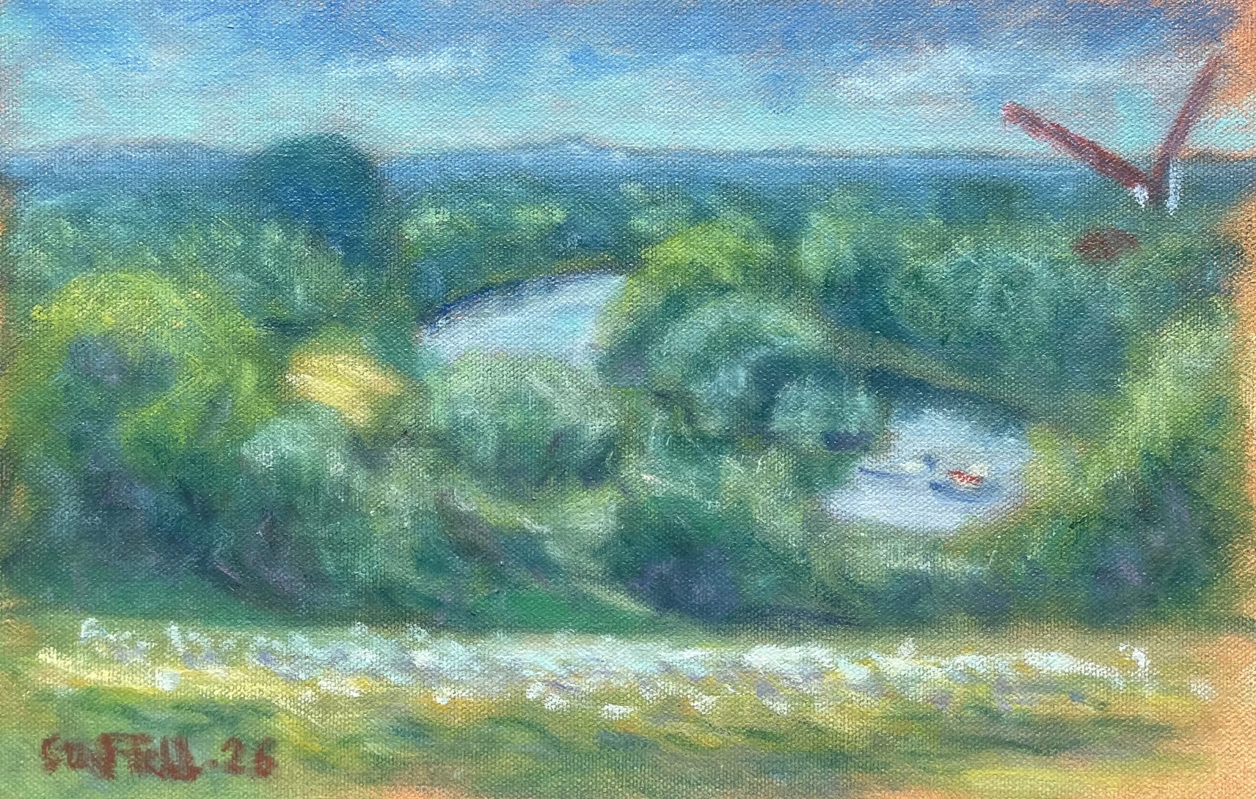 Richmond hill, two cranes